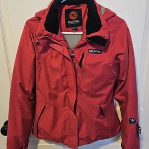 Rossignol Women's Pink/Black Heavy Ski Jacket Sz Small